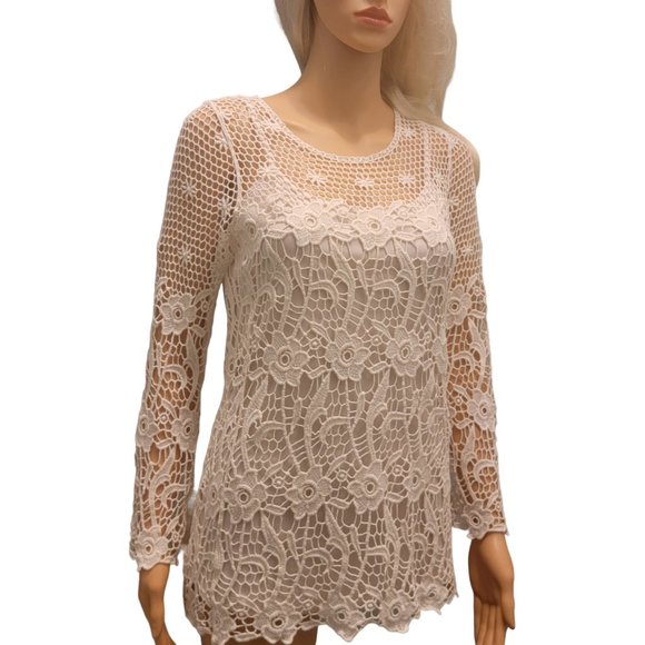 Cleo Knitted Beige Top Small - Picture 1 of 10